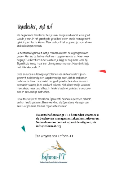 Teamleider, wat nu?