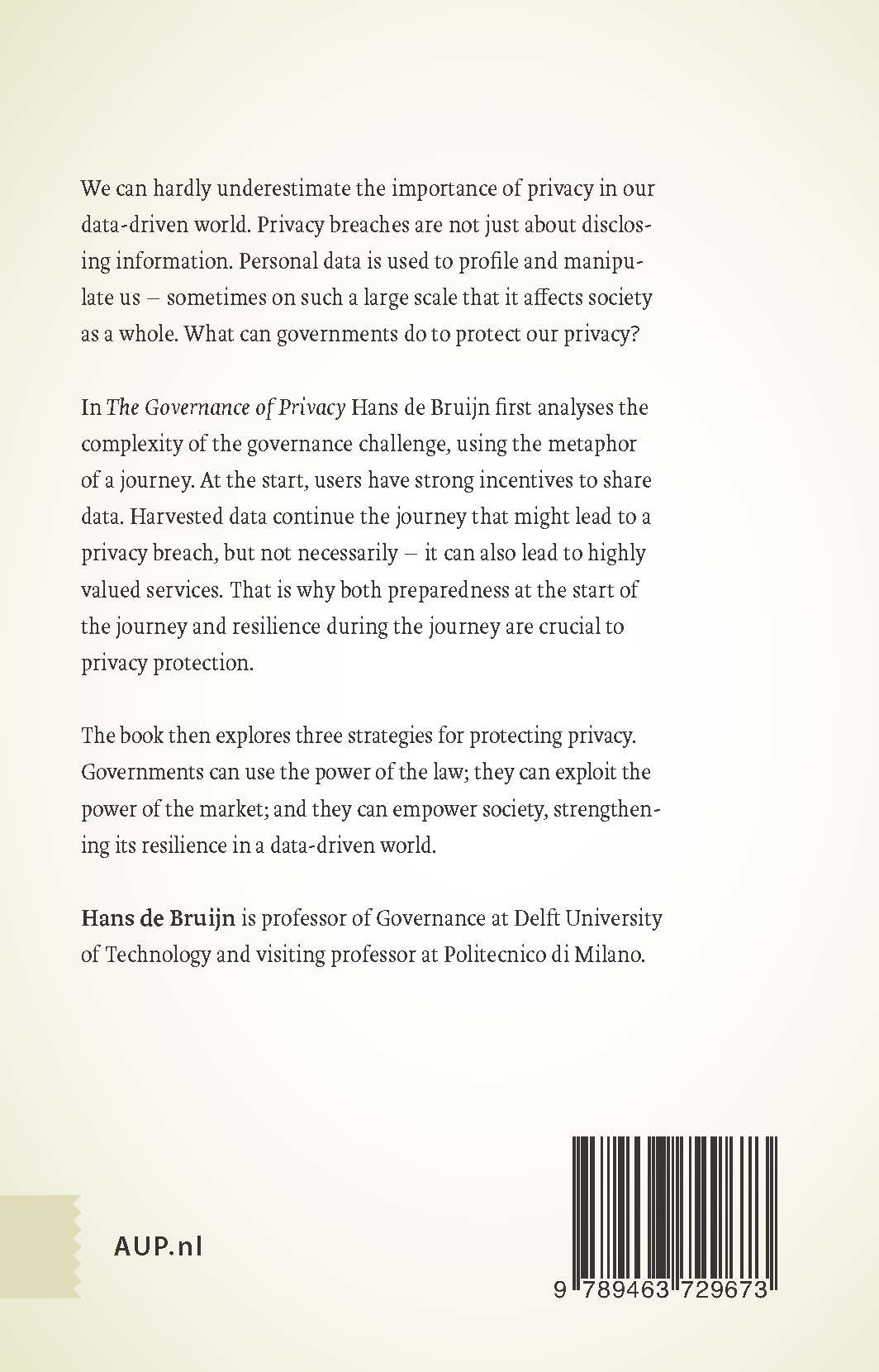 The Governance of Privacy