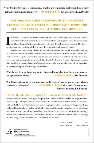 The Trusted Advisor: 20th Anniversary Edition