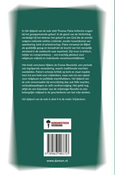 Thomas Paine, Het tijdperk van de rede