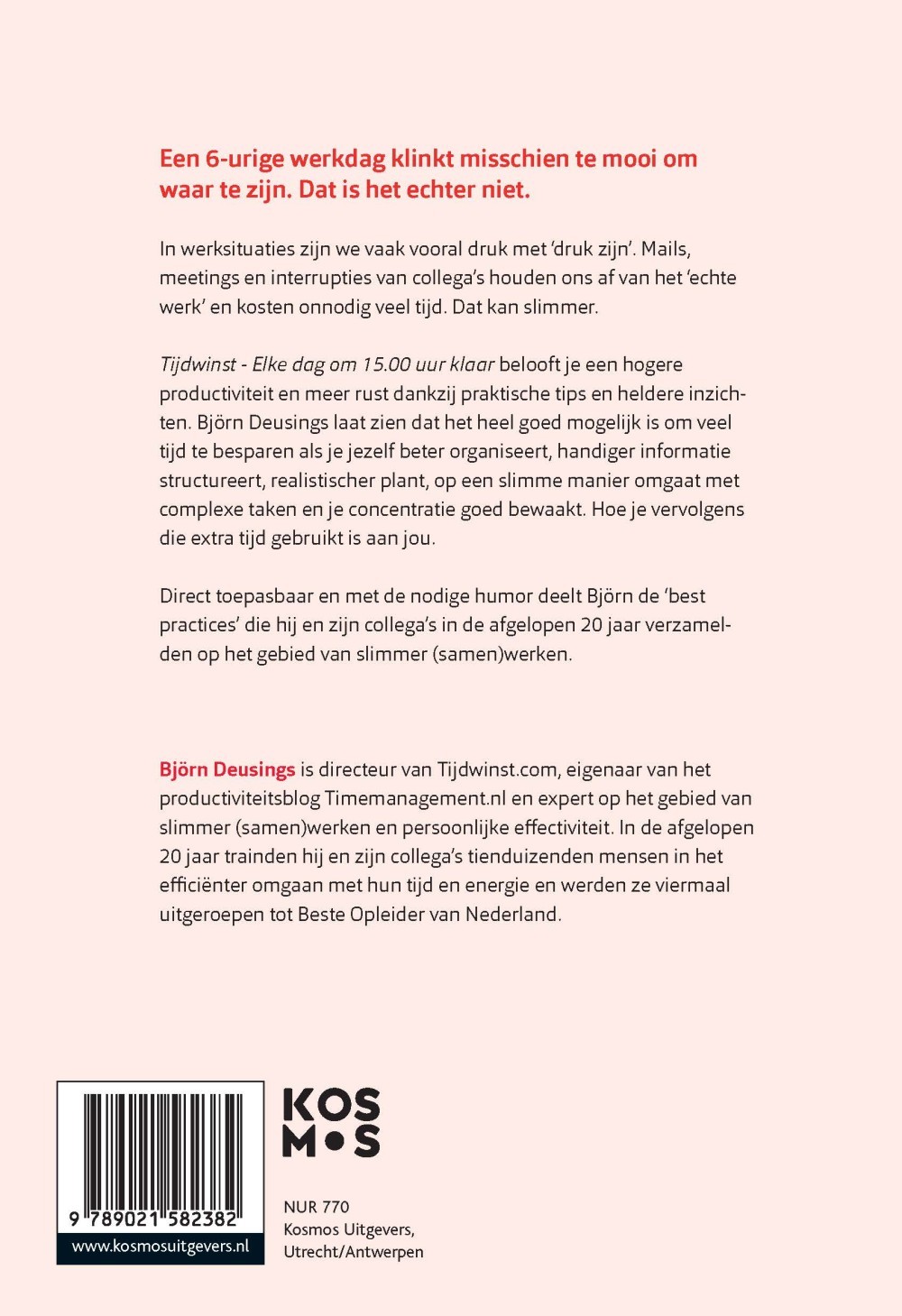 Tijdwinst - Elke dag om 15.00 uur klaar