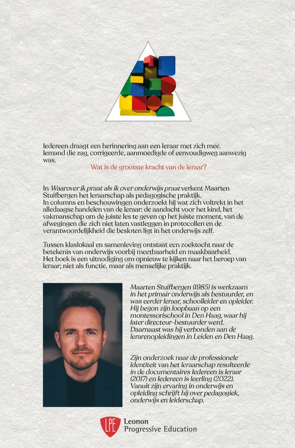 Waarover ik praat als ik over onderwijs praat