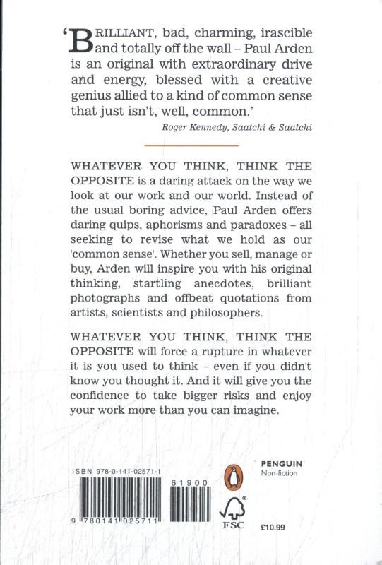 Whatever You Think, Think the Opposite