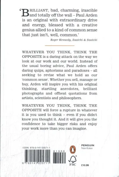 Whatever You Think, Think the Opposite