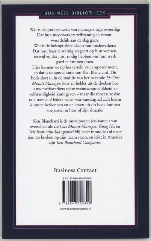 Zelfleiderschap en de One-Minute Manager