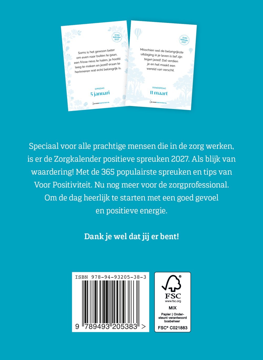 Zorgkalender positieve spreuken | 2027