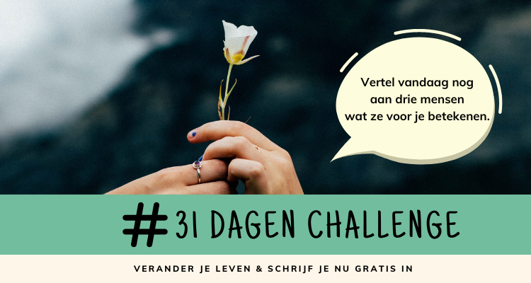 Doe mee met de 31 dagen challenge van de Vandaag nog serie